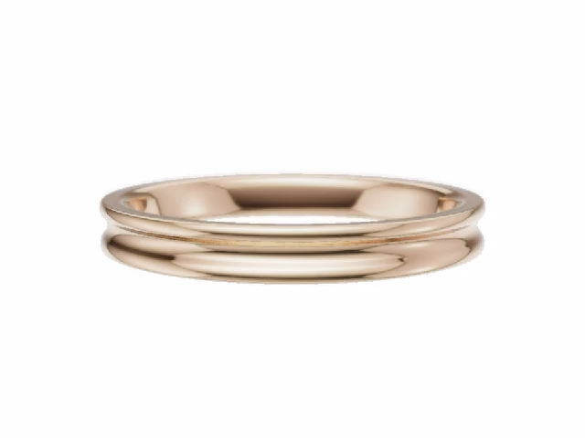 BUDGET 2.5mm.  Wide  Plain Polish Concave Wedding Ring   100% Recycled, Hallmarked 18ct. Rose Gold