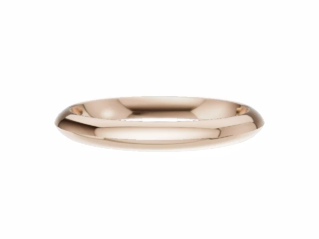 LUXURY 2.5mm.  Wide  Plain Polish Knife-Edge Wedding Ring   100% Recycled, Hallmarked 18ct. Rose Gold