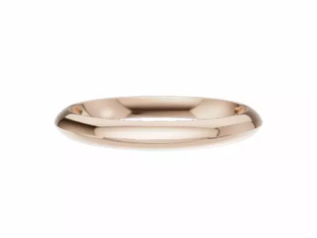 BUDGET 2.5mm.  Wide  Plain Polish Knife-Edge Wedding Ring   100% Recycled, Hallmarked 18ct. Rose Gold