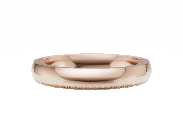 <strong>LUXURY</strong><br />3.0mm.  Wide <br />Plain Polish Court Wedding Ring<br /> <br />100% Recycled, Hallmarked 18ct. Rose Gold