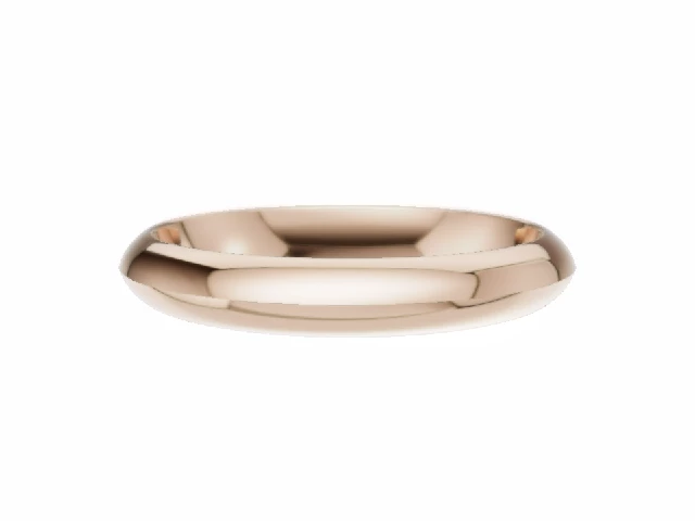 LUXURY 3.0mm.  Wide  Plain Polish Knife-Edge Wedding Ring   100% Recycled, Hallmarked 18ct. Rose Gold