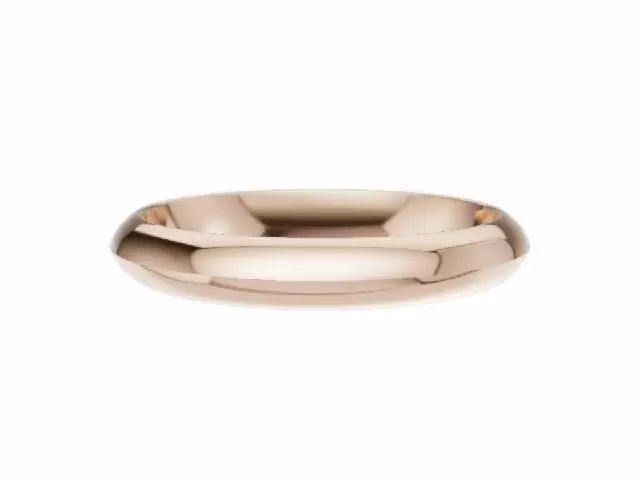 PREMIERE 3.0mm.  Wide  Plain Polish Knife-Edge Wedding Ring   100% Recycled, Hallmarked 18ct. Rose Gold