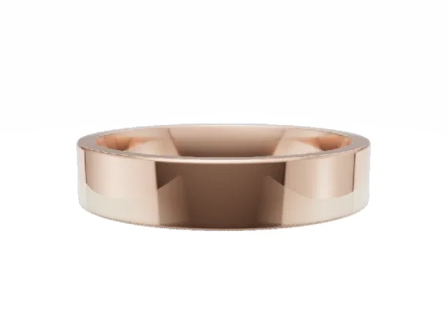 <strong>BUDGET</strong><br />4.0mm.  Wide <br />Plain Polish Wedding Ring<br /> <br />100% Recycled, Hallmarked 18ct. Rose Gold