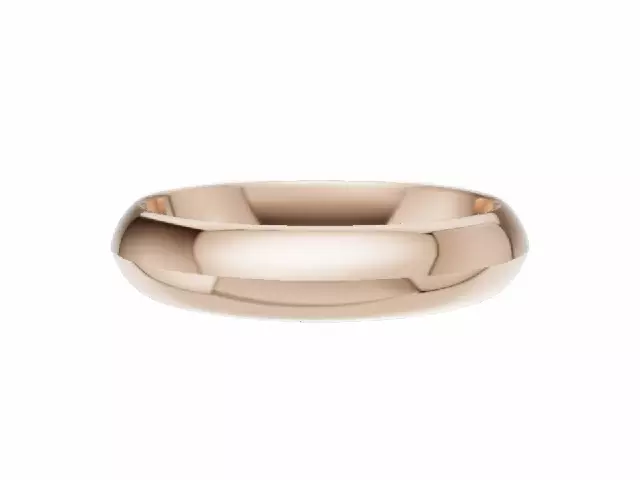 <strong>BUDGET</strong><br />4.0mm. Wide <br />Plain Polish Knife-Edge Wedding Ring<br /> <br />100% Recycled, Hallmarked 18ct. Rose Gold <strong>BUDGET</strong><br />4.0mm. Wide <br />Plain Polish Knife-Edge Wedding Ring<br /> <br />100% Recycled, Hallmarked 18ct. Rose Gold