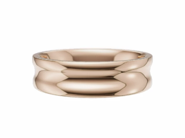 BUDGET 5.0mm.  Wide  Plain Polish Concave Wedding Ring   100% Recycled, Hallmarked 18ct. Rose Gold