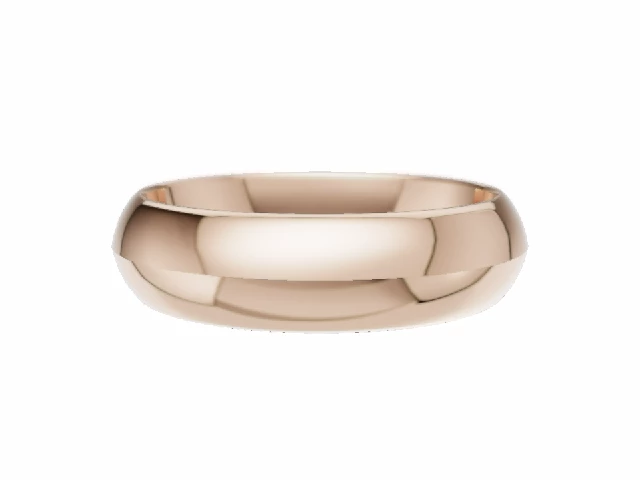 LUXURY 5.0mm.  Wide  Plain Polish Knife-Edge Wedding Ring   100% Recycled, Hallmarked 18ct. Rose Gold