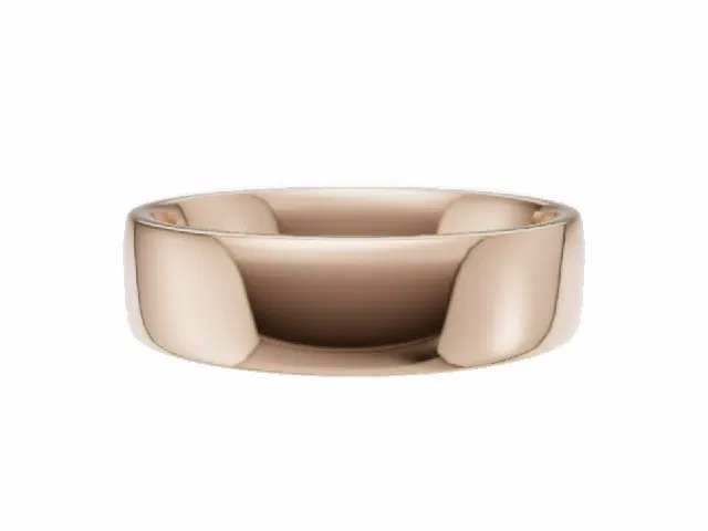 BUDGET 5.0mm.  Wide  Plain Polish Soft-Court Wedding Ring  100% Recycled, Hallmarked 18ct. Rose Gold