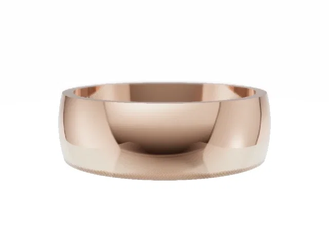 <strong>BUDGET</strong><br />6.0mm.  Wide <br />Plain Polish Wedding Ring<br />100% Recycled, Hallmarked 18ct. Rose Gold