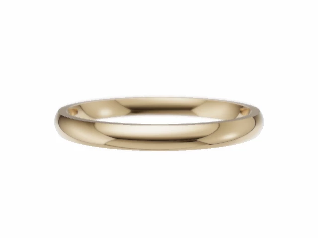 BUDGET 2.0mm.  Wide  Plain Polish Wedding Ring   100% Recycled, Hallmarked 18ct. Yellow Gold