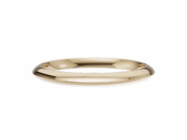 LUXURY 2.0mm.  Wide  Plain Polish Knife-Edge Wedding Ring   100% Recycled, Hallmarked 18ct. Yellow Gold