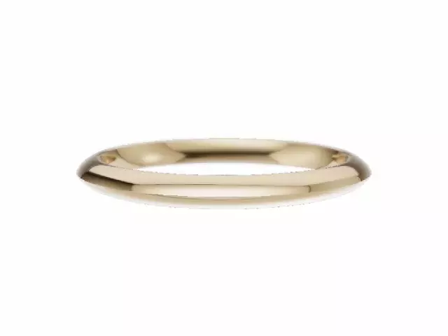 PREMIERE 2.0mm.  Wide  Plain Polish Knife-Edge Wedding Ring   100% Recycled, Hallmarked 18ct. Yellow Gold