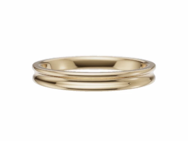 BUDGET 2.5mm.  Wide  Plain Polish Concave Wedding Ring   100% Recycled, Hallmarked 18ct. Yellow Gold