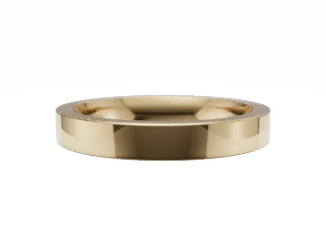 <strong>LUXURY</strong><br />3.0mm.  Wide <br />Plain Polish Wedding Ring<br /> <br />100% Recycled, Hallmarked 18ct. Yellow Gold