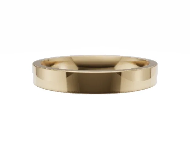 <strong>BUDGET</strong><br />3.0mm.  Wide <br />Plain Polish Wedding Ring<br /> <br />100% Recycled, Hallmarked 18ct. Yellow Gold