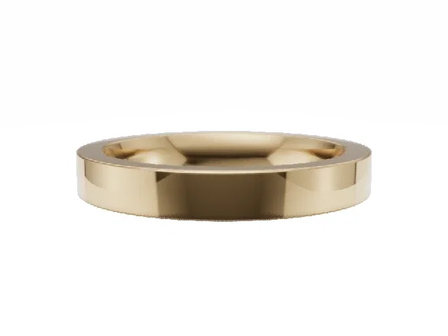 <strong>PREMIERE</strong><br />3.0mm.  Wide <br />Plain Polish Wedding Ring<br /> <br />100% Recycled, Hallmarked 18ct. Yellow Gold