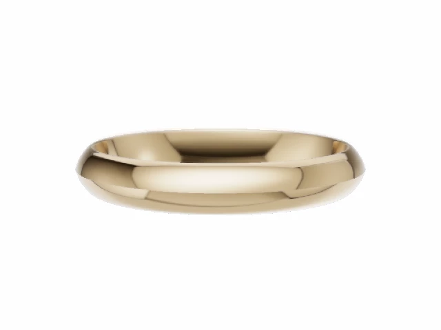 BUDGET 3.0mm.  Wide  Plain Polish Knife-Edge Wedding Ring   100% Recycled, Hallmarked 18ct. Yellow Gold