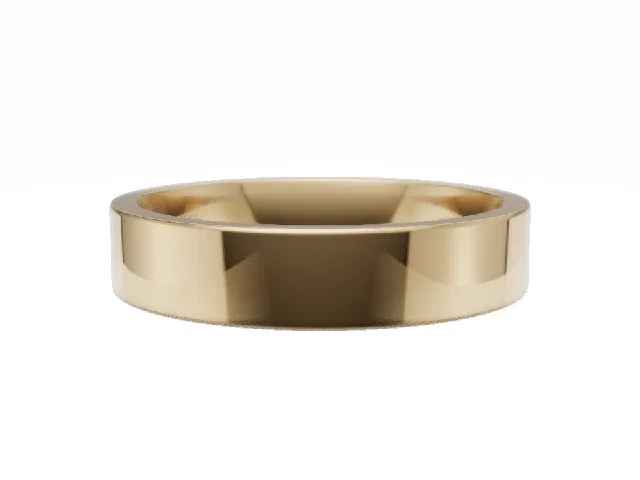 <strong>BUDGET</strong><br />4.0mm.  Wide <br />Plain Polish Wedding Ring<br /> <br />100% Recycled, Hallmarked 18ct. Yellow Gold
