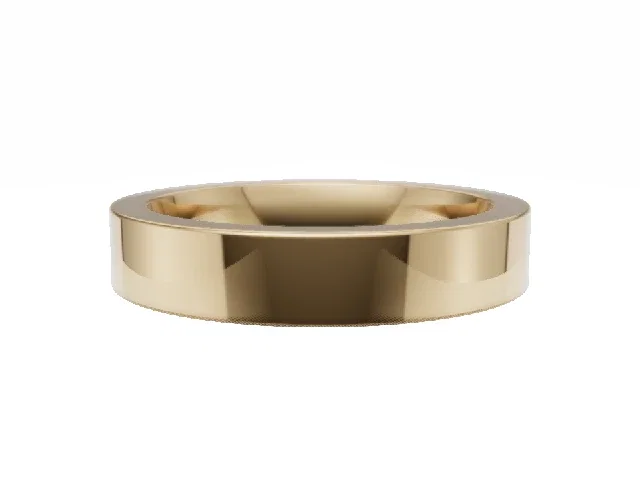 <strong>PREMIERE</strong><br />4.0mm.  Wide <br />Plain Polish Wedding Ring<br /> <br />100% Recycled, Hallmarked 18ct. Yellow Gold