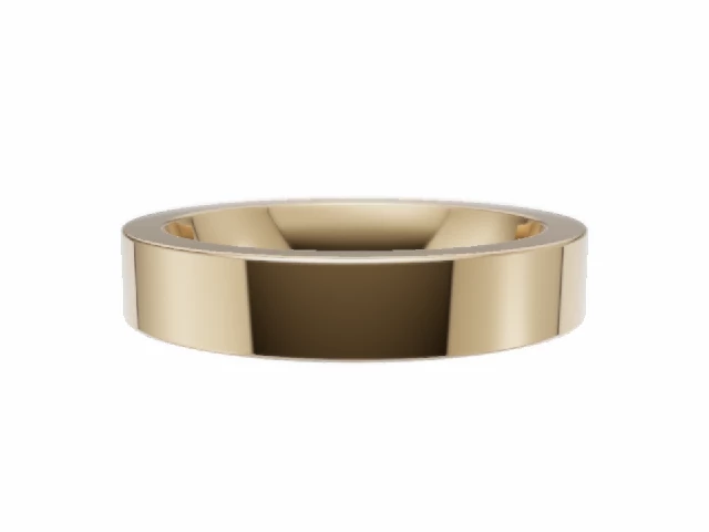 PREMIERE 4.0mm.  Wide  Plain Polish Wedding Ring   100% Recycled, Hallmarked 18ct. Yellow Gold