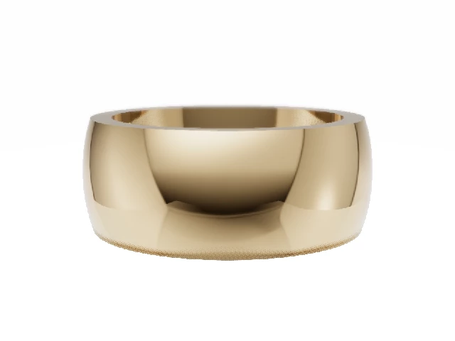 PREMIERE 8.0mm.  Wide  Plain Polish Wedding Ring 100% Recycled, Hallmarked 18ct. Yellow Gold