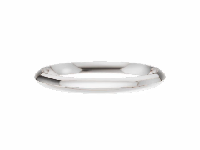 BUDGET 2.0mm.  Wide  Plain Polish Knife-Edge Wedding Ring   100% Recycled, Hallmarked 18ct. White Gold