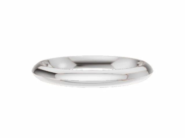 LUXURY 2.5mm.  Wide  Plain Polish Knife-Edge Wedding Ring   100% Recycled, Hallmarked 18ct. White Gold