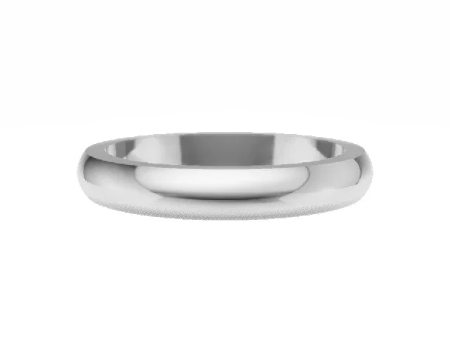 <strong>PREMIERE</strong><br />3.0mm.  Wide <br />Plain Polish Wedding Ring<br /> <br />100% Recycled, Hallmarked Platinum