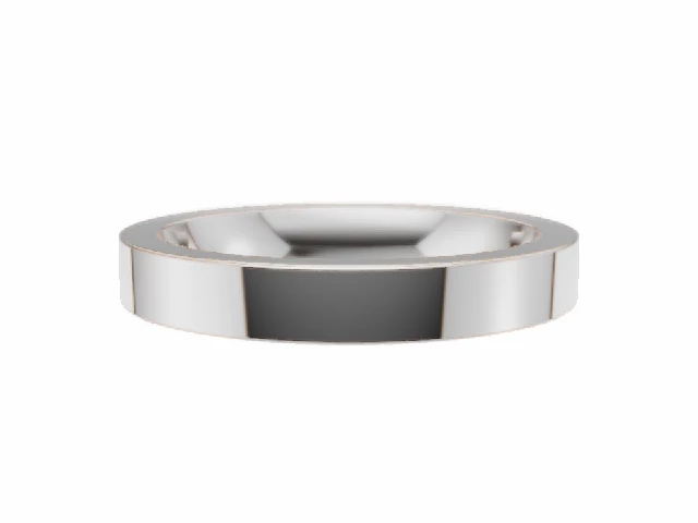 PREMIERE 3.0mm.  Wide  Plain Polish Wedding Ring   100% Recycled, Hallmarked 18ct. White Gold