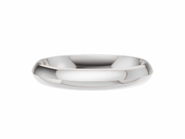 BUDGET 3.0mm.  Wide  Plain Polish Knife-Edge Wedding Ring   100% Recycled, Hallmarked 18ct. White Gold