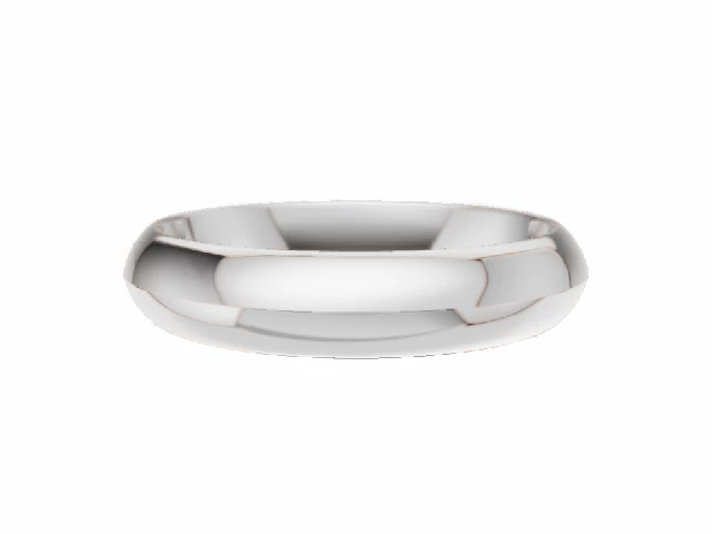 LUXURY 4.0mm.  Wide  Plain Polish Knife-Edge Wedding Ring   100% Recycled, Hallmarked 18ct. White Gold