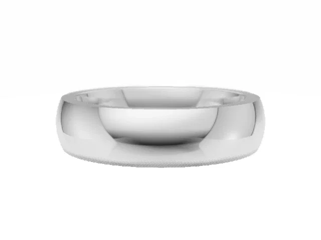 <strong>PREMIERE</strong><br />5.0mm.  Wide <br />Plain Polish Court Wedding Ring<br /> <br />100% Recycled, Hallmarked Platinum