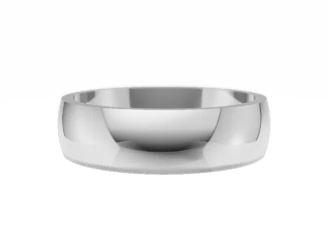 <strong>BUDGET</strong><br />5.0mm.  Wide <br />Plain Polish Wedding Ring<br /> <br />100% Recycled, Hallmarked Platinum
