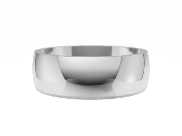 <strong>BUDGET</strong><br />6.0mm.  Wide <br />Plain Polish Wedding Ring<br /> <br />100% Recycled, Hallmarked Platinum