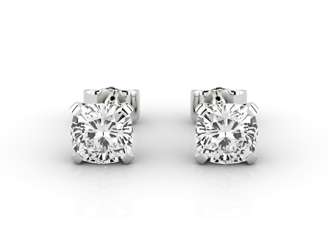 Cushion-Cut Diamond Earrings in 18ct. White Gold Select Your Own Certified Diamonds 493,440 diamonds listed today  Choice of Earring Designs & Setting Styles