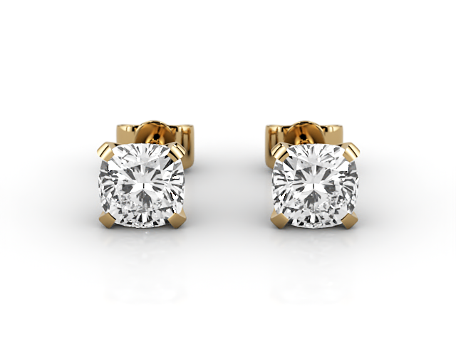 Cushion-Cut Diamond Earrings in 18ct. Yellow Gold Select Your Own Certified Diamonds 493,440 diamonds listed today  Choice of Earring Designs & Setting Styles