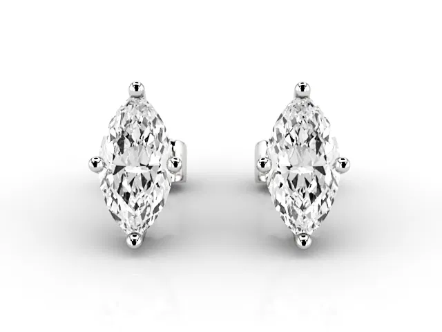 4-Claw Earrings<br />Certified Marquise-Cut Diamonds<br />100% Recycled, Hallmarked Platinum 4-Claw Earrings<br />Certified Marquise-Cut Diamonds<br />100% Recycled, Hallmarked Platinum
