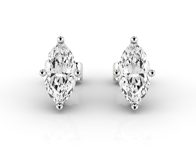 Marquise-Cut Diamond Earrings in 18ct. White Gold Select Your Own Certified Diamonds 493,440 diamonds listed today  Choice of Earring Designs & Setting Styles