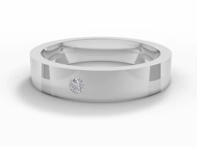 <strong>LUXURY</strong><br />4.0mm. Wide<br />Single Diamond Wedding Ring<br /> Round Diamond<br />100% Recycled, Hallmarked 18ct. White Gold <strong>LUXURY</strong><br />4.0mm. Wide<br />Single Diamond Wedding Ring<br /> Round Diamond<br />100% Recycled, Hallmarked 18ct. White Gold