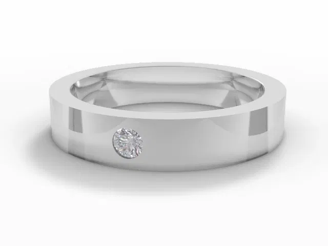 <strong>PREMIERE</strong><br />4.0mm. Wide<br />Single Diamond Wedding Ring<br /> Round Diamond<br />100% Recycled, Hallmarked 18ct. White Gold <strong>PREMIERE</strong><br />4.0mm. Wide<br />Single Diamond Wedding Ring<br /> Round Diamond<br />100% Recycled, Hallmarked 18ct. White Gold