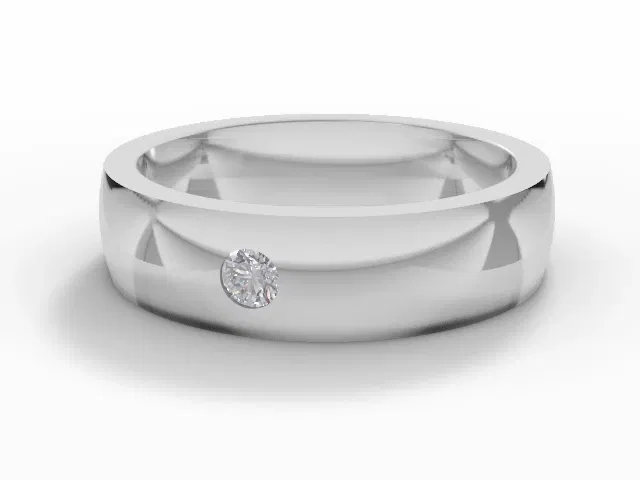 <strong>PREMIERE</strong><br />5.0mm. Wide<br />Single Diamond Wedding Ring<br /> Round Diamond<br />100% Recycled, Hallmarked 18ct. White Gold <strong>PREMIERE</strong><br />5.0mm. Wide<br />Single Diamond Wedding Ring<br /> Round Diamond<br />100% Recycled, Hallmarked 18ct. White Gold