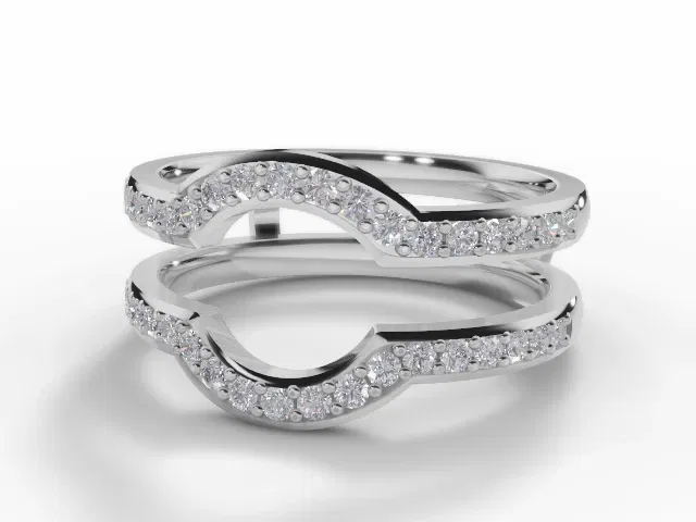 Diamond Jacket Wedding Ring<br />Diamond-Set Bands<br/>100% Recycled, Hallmarked Platinum Diamond Jacket Wedding Ring<br />Diamond-Set Bands<br/>100% Recycled, Hallmarked Platinum