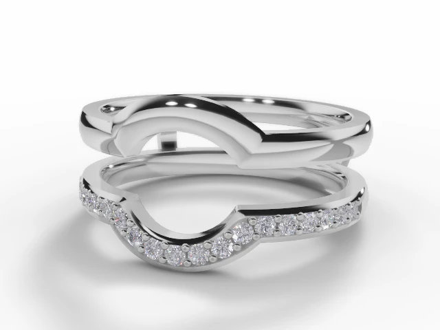 Diamond Jacket Wedding Ring Diamond-Set Bands 100% Recycled, Hallmarked Platinum