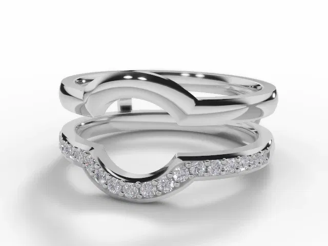Diamond Jacket Wedding Ring<br />Diamond-Set Bands<br/>100% Recycled, Hallmarked Platinum Diamond Jacket Wedding Ring<br />Diamond-Set Bands<br/>100% Recycled, Hallmarked Platinum