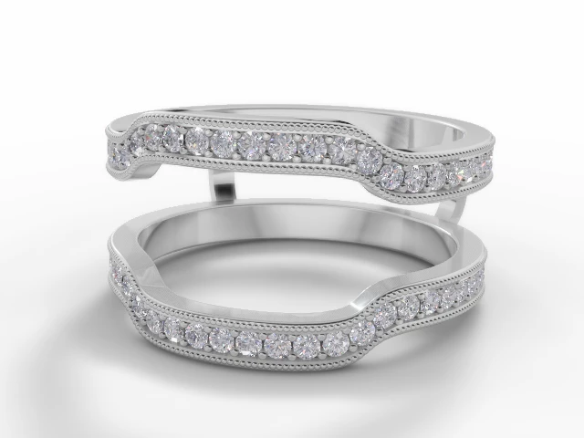 Diamond Jacket Wedding Ring Diamond-Set Bands 100% Recycled, Hallmarked Platinum