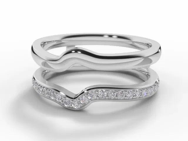 Diamond Jacket Wedding Ring<br />Diamond-Set Bands<br/>100% Recycled, Hallmarked Platinum Diamond Jacket Wedding Ring<br />Diamond-Set Bands<br/>100% Recycled, Hallmarked Platinum