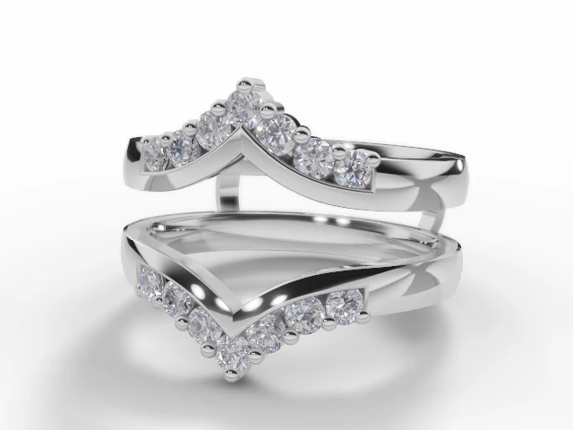 Diamond Jacket Wedding Ring Diamond-Set Bands 100% Recycled, Hallmarked Platinum