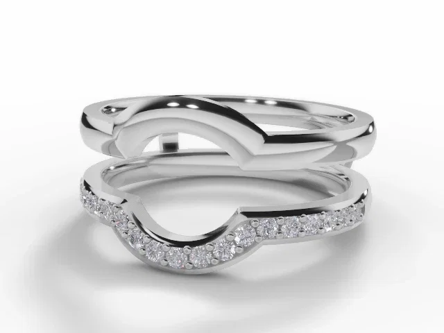 Diamond Jacket Wedding Ring<br />Diamond-Set Bands<br/>100% Recycled, Hallmarked 18ct. White Gold Diamond Jacket Wedding Ring<br />Diamond-Set Bands<br/>100% Recycled, Hallmarked 18ct. White Gold