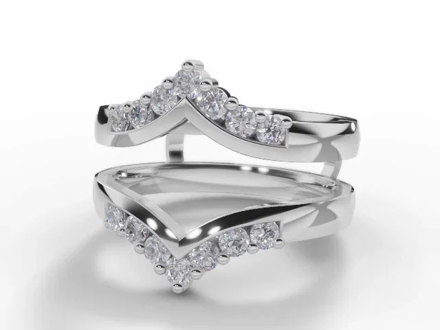Diamond Jacket Wedding Ring<br />Diamond-Set Bands<br/>100% Recycled, Hallmarked 18ct. White Gold Diamond Jacket Wedding Ring<br />Diamond-Set Bands<br/>100% Recycled, Hallmarked 18ct. White Gold
