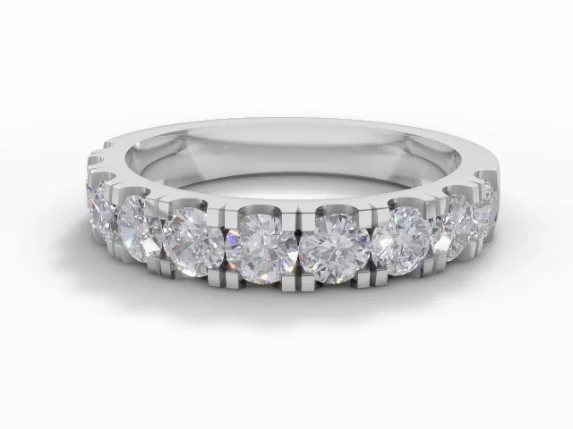 3.1mm. Wide Semi-Set<br />All Diamond Eternity Ring<br />100% Recycled, Hallmarked Platinum 3.1mm. Wide Semi-Set<br />All Diamond Eternity Ring<br />100% Recycled, Hallmarked Platinum