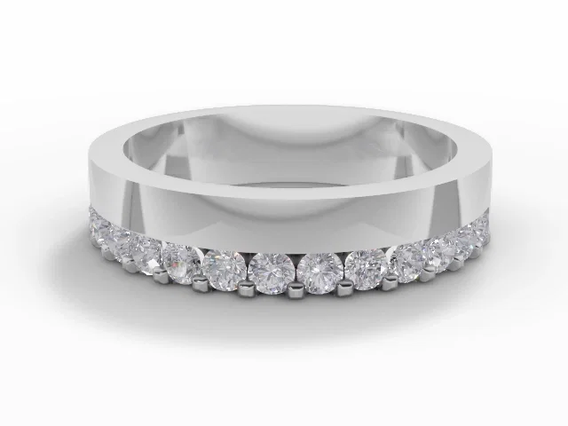 4.5mm. Wide Semi-Set<br />All Diamond Eternity Ring<br />100% Recycled, Hallmarked Platinum 4.5mm. Wide Semi-Set<br />All Diamond Eternity Ring<br />100% Recycled, Hallmarked Platinum